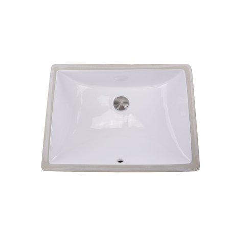 NANTUCKET SINKS 18 Inch x 13 Inch Undermount Ceramic Sink In White UM-18x13-W